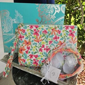 Nanette Lepore Clutch in original box. Matching Headband in netting pouch